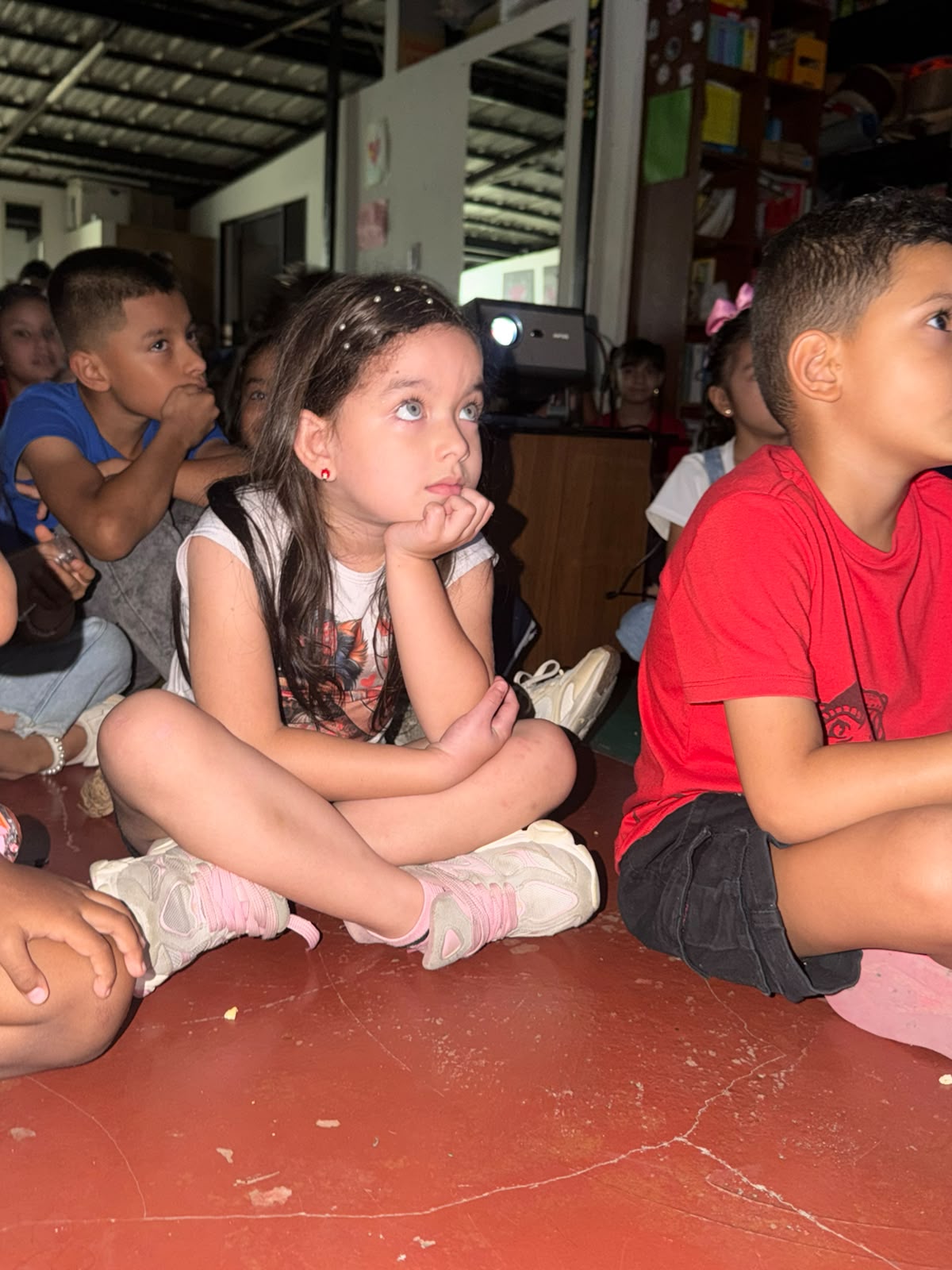 Close-up of children watching attentively