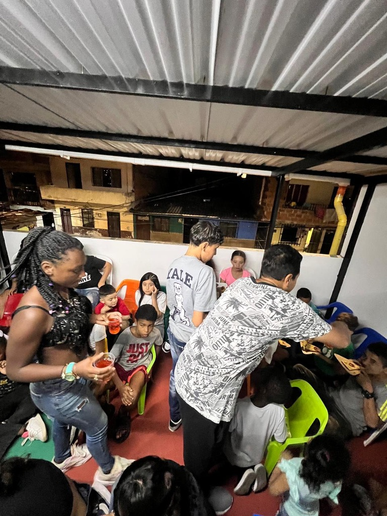 A busy evening at the community center.